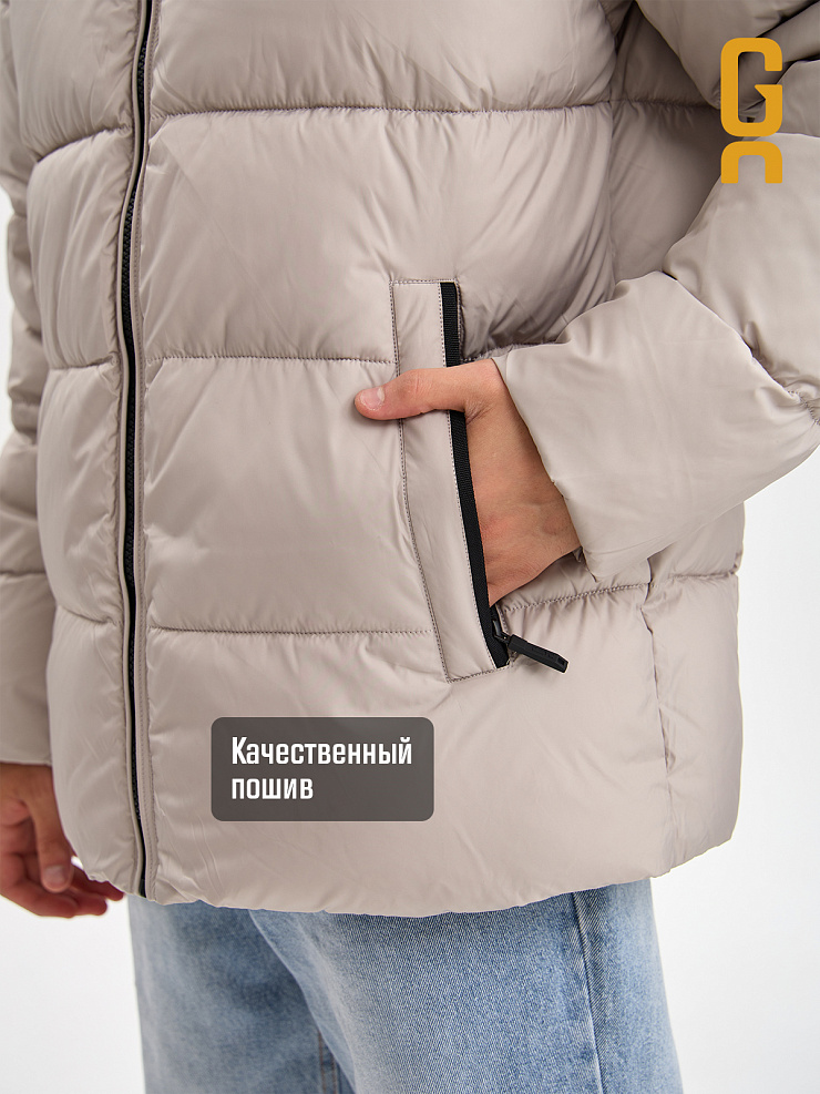 Куртка мужская зимняя GRIZMAN, светло-серая, модель 75572