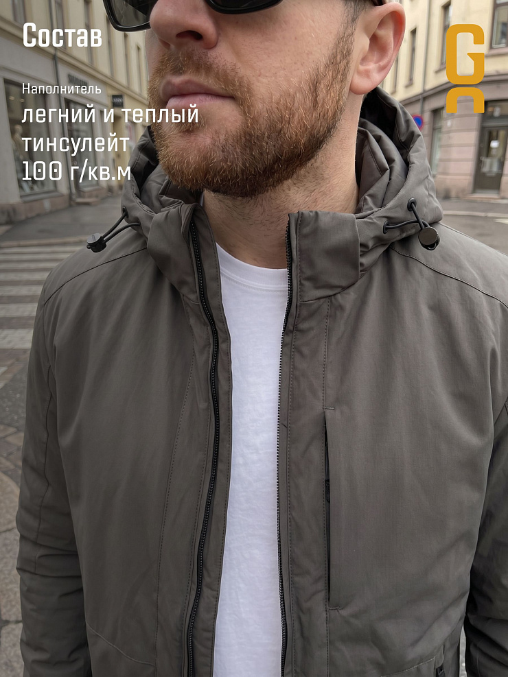 Куртка мужская демисезонная GRIZMAN, темно-серая, модель 74966