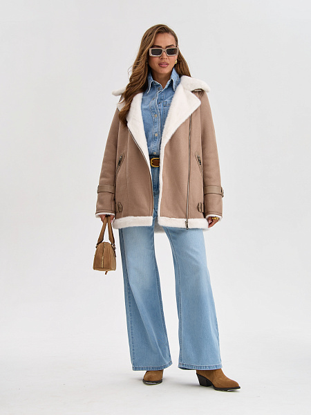 Дубленка LAWINTER  модель 35667, цвет Мокко