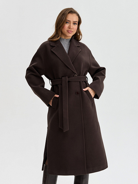 Пальто LAWINTER  модель 83891, цвет Темно-коричневый