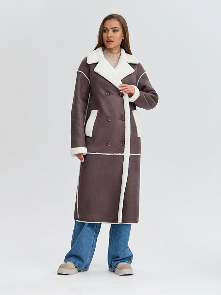 Дубленка LAWINTER  модель 34419, цвет Серый