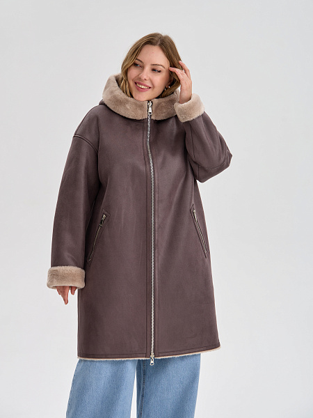 Дубленка LAWINTER  модель 35475, цвет Серый