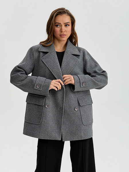 Пальто LAWINTER  модель 85698, цвет Светло-серый