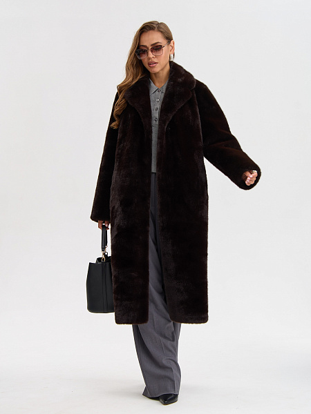 Шуба LAWINTER  модель 5391, цвет Темно-коричневый