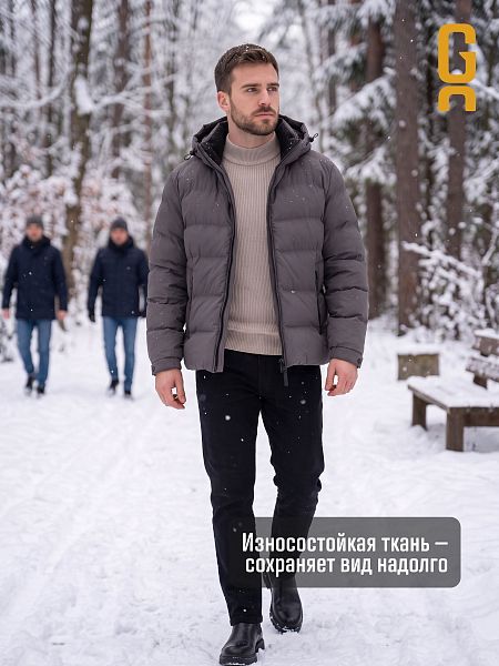 Куртка мужская зимняя GRIZMAN, темно-серая, модель 76411