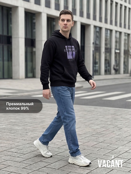 Джинсы мужские осенние VACANT, голубые, модель 104301