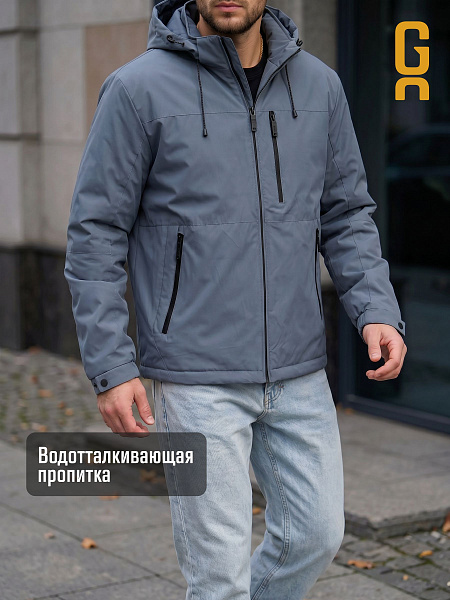 Куртка мужская демисезонная GRIZMAN, серая, модель 73802