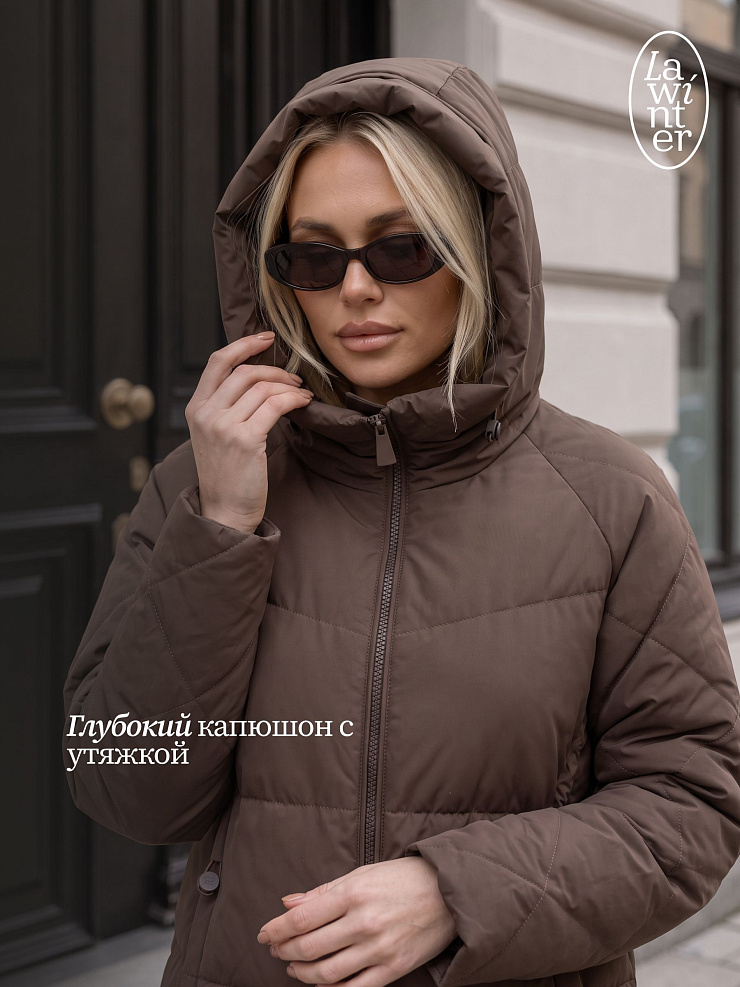 Куртка женская демисезонная LAWINTER, мокко, модель 84593