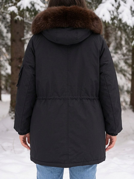 Парка женская зимняя LAWINTER, черная, модель 86849
