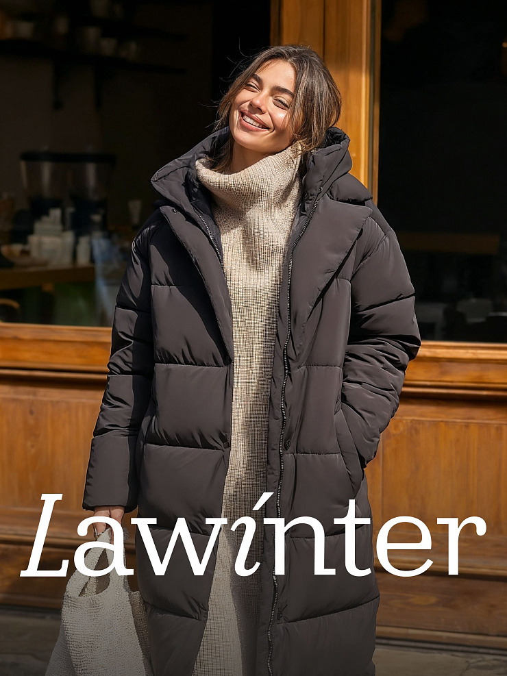 Пуховик женский зимний LAWINTER, черный, модель 83451