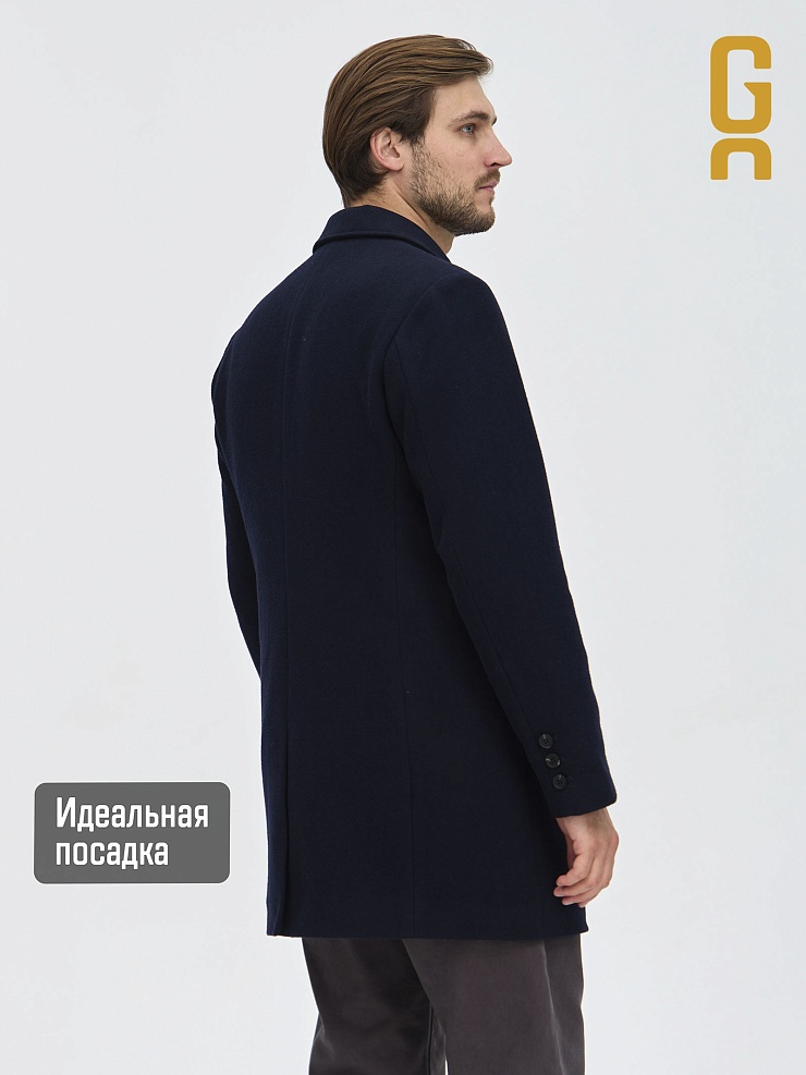 Пальто мужское осеннее GRIZMAN, темно-синее, модель 73132