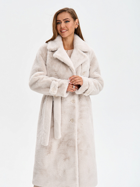 Шуба LAWINTER  модель 54478, цвет Молочный