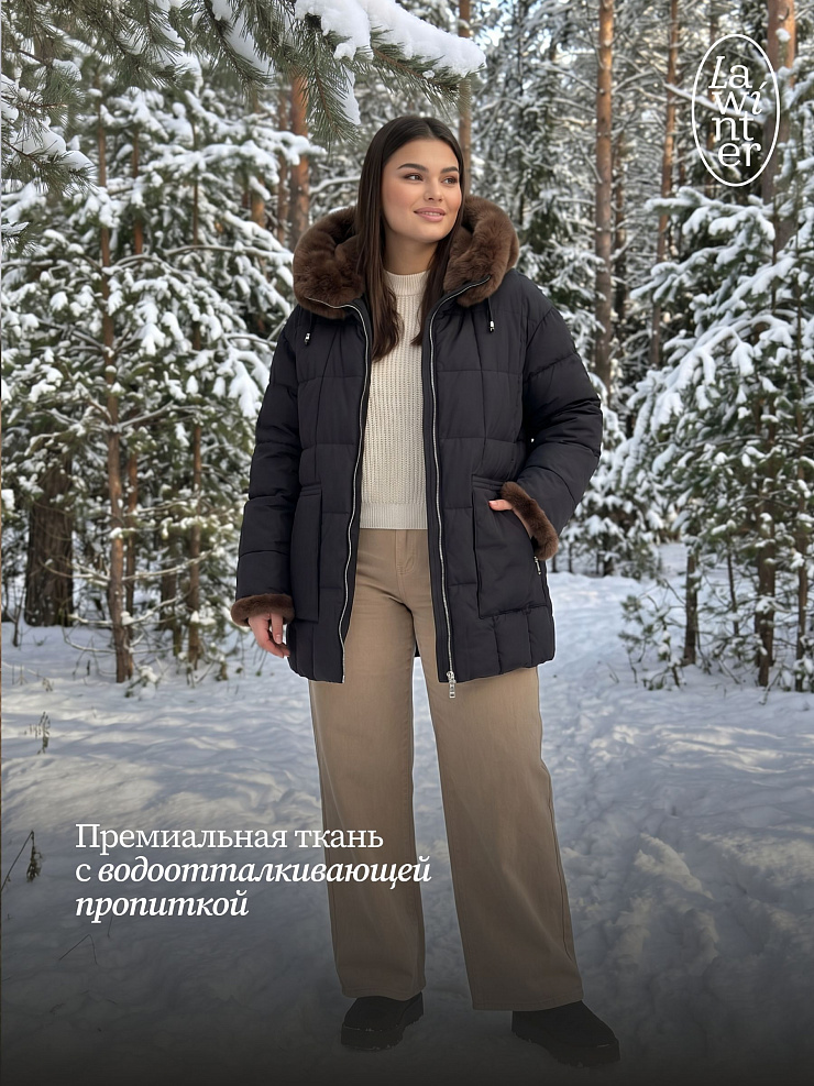 Куртка женская зимняя LAWINTER, черная, модель 85883