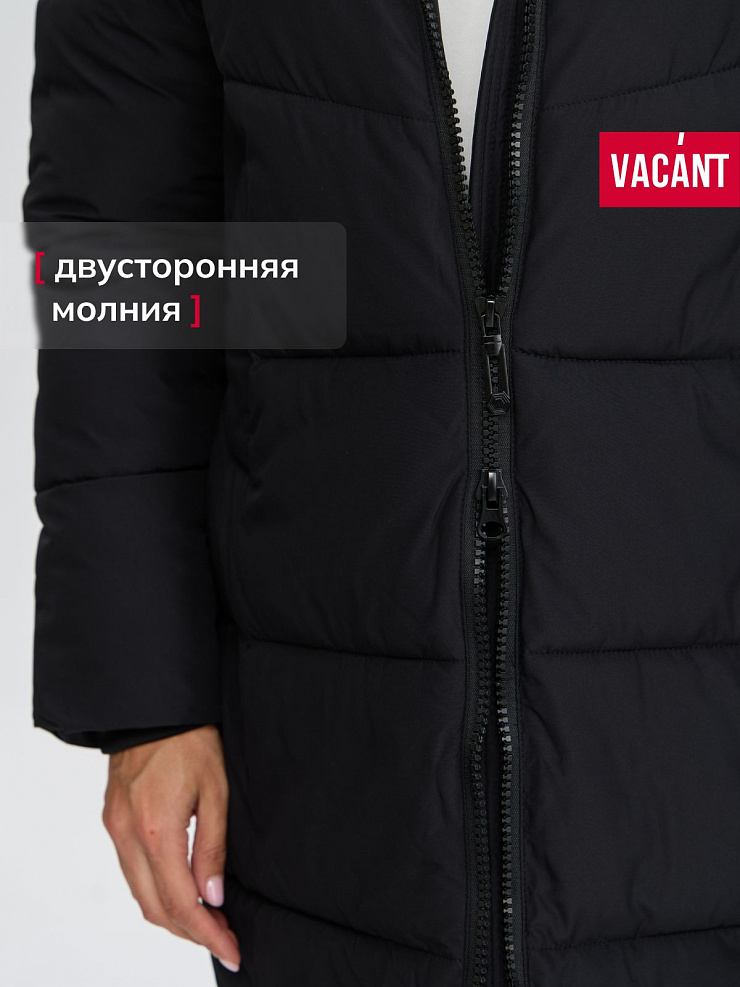 Куртка женская зимняя VACANT, черная, модель 8554