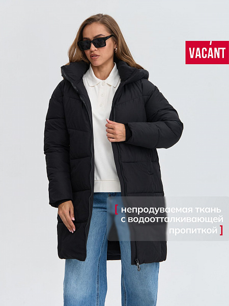 Куртка женская зимняя VACANT, черная, модель 8554