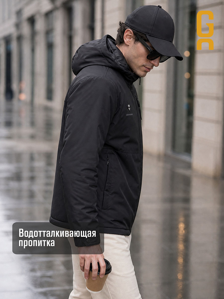 Куртка мужская демисезонная GRIZMAN, черная, модель 70479