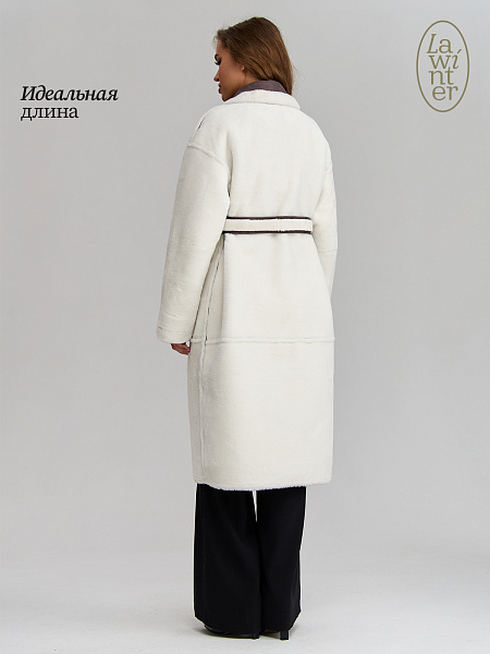 Дубленка женская зимняя LAWINTER, графит, модель 34717