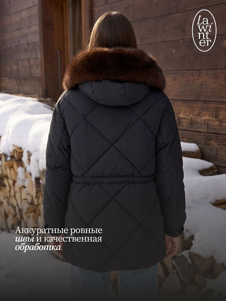 Куртка женская зимняя LAWINTER, черная, модель 86971