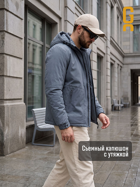 Куртка мужская демисезонная GRIZMAN, серая, модель 74966