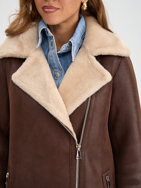 Дубленка LAWINTER  модель 34499, цвет Коричневый