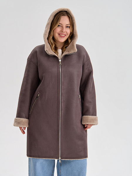 Дубленка LAWINTER  модель 35475, цвет Серый