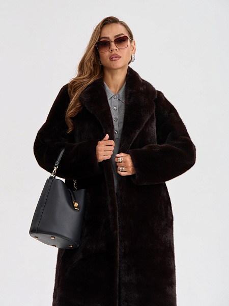 Шуба LAWINTER  модель 5391, цвет Темно-коричневый