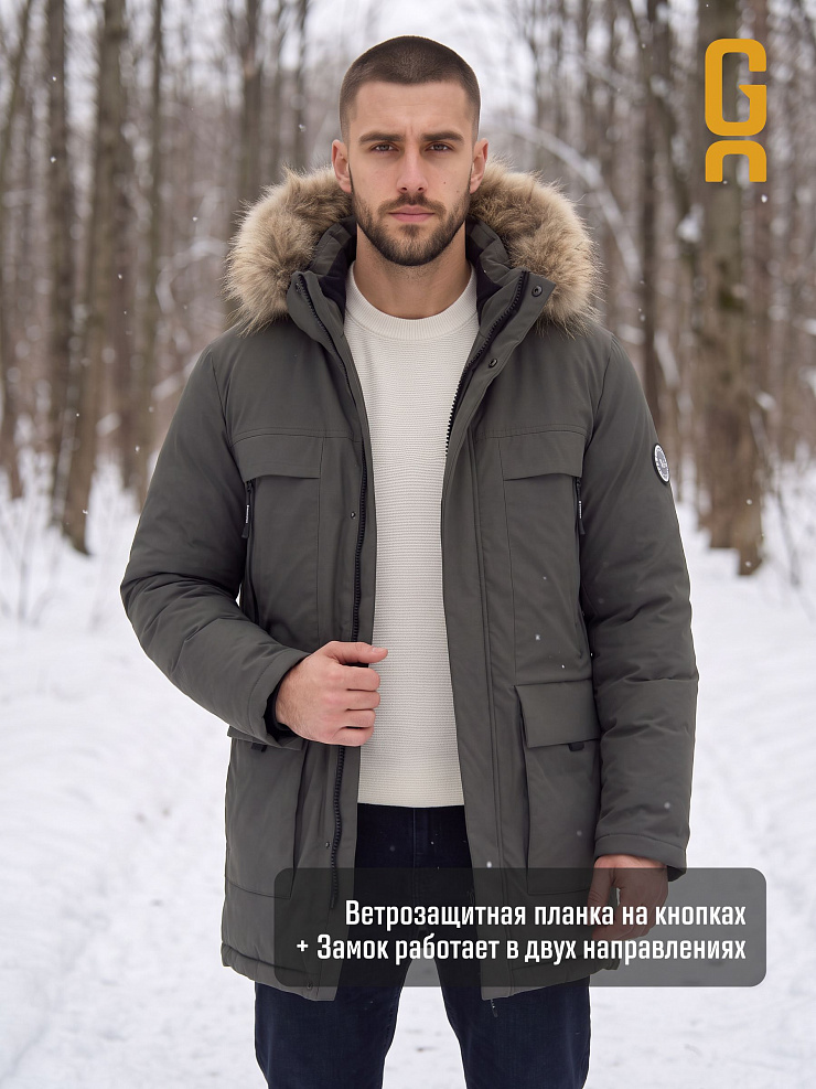 Куртка мужская зимняя GRIZMAN, олива, модель 73837