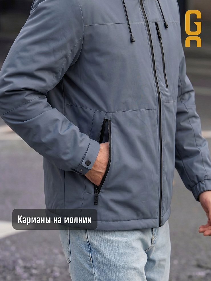 Куртка мужская демисезонная GRIZMAN, серая, модель 73802