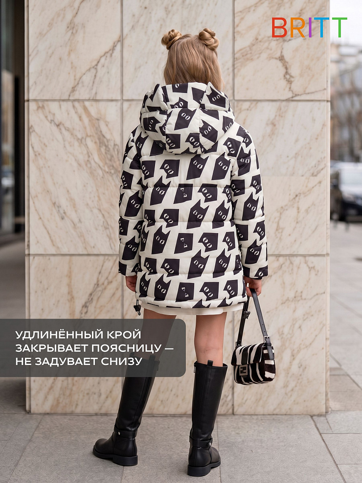 Куртка для девочки демисезонная BRITT, молочная, модель 63751