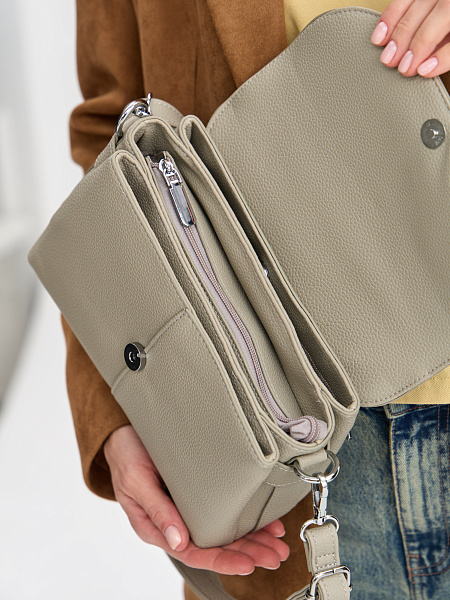 Сумка PARISOT  модель 14144, цвет Серо-бежевый