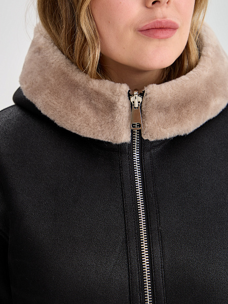 Дубленка LAWINTER  модель 35475, цвет Черный