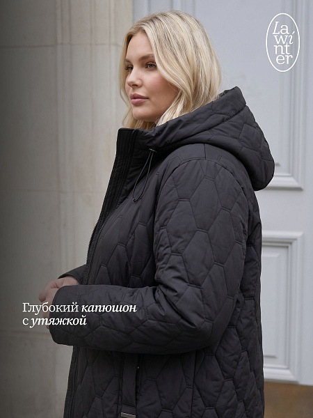 Куртка женская демисезонная LAWINTER, черная, модель 86246