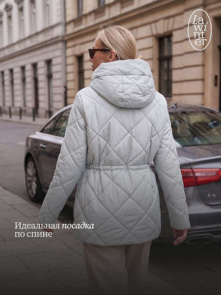 Куртка женская демисезонная LAWINTER, светло-голубая, модель 86687