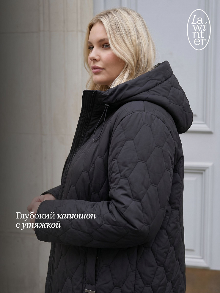 Куртка женская демисезонная LAWINTER, черная, модель 86246