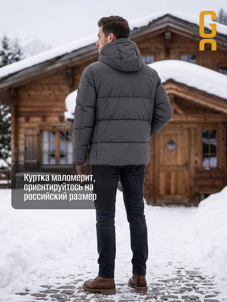 Пуховик мужской зимний GRIZMAN, темно-серый, модель 73490