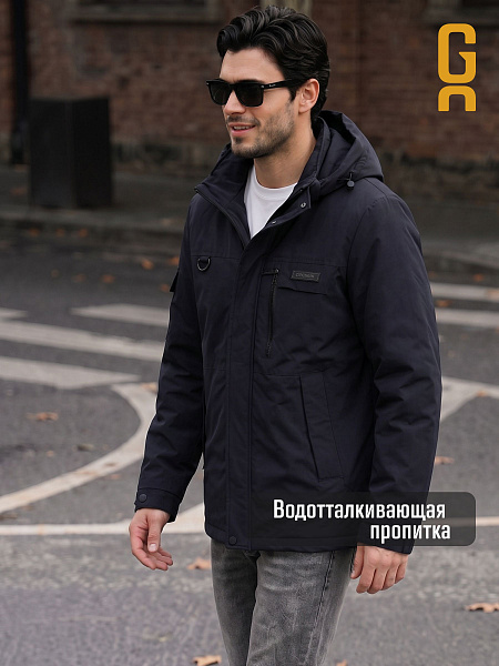 Куртка мужская демисезонная GRIZMAN, темно-синяя, модель 74919