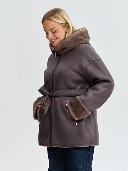 Дубленка LAWINTER  модель 35482, цвет Капучино