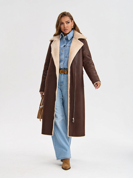 Дубленка LAWINTER  модель 34499, цвет Коричневый