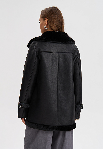 Дубленка LAWINTER  модель 35667, цвет Черный