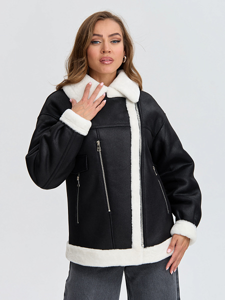 Дубленка LAWINTER  модель 35204, цвет Черный