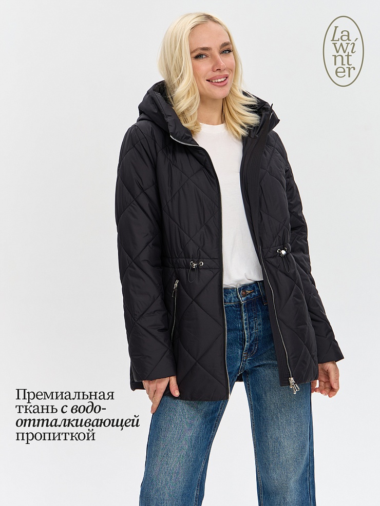 Куртка женская демисезонная LAWINTER, черная, модель 84619