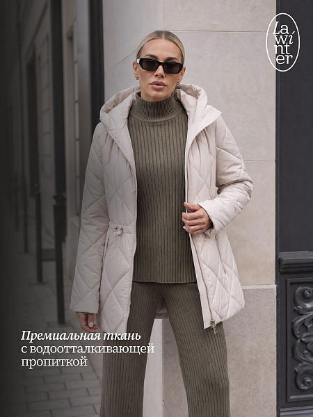 Куртка женская демисезонная LAWINTER, молочная, модель 86687