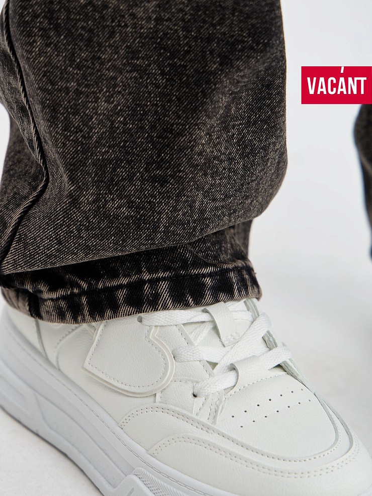 Джинсы для девочки демисезонные VACANT, грязные серые, модель 105430