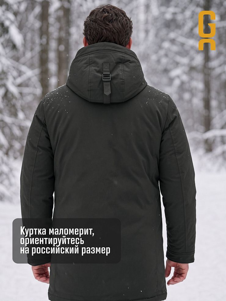 Парка мужская зимняя GRIZMAN, темно-серая, модель 75315