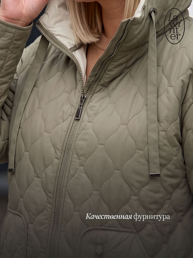 Куртка женская демисезонная LAWINTER, олива, модель 83594