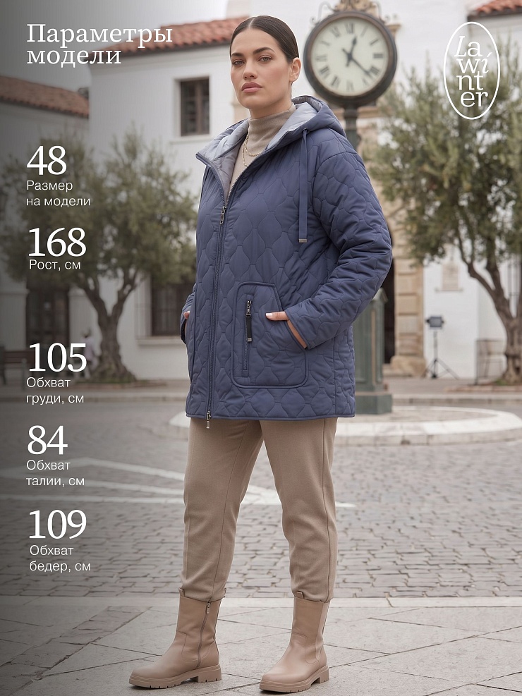 Куртка женская демисезонная LAWINTER, джинсовая, модель 83594