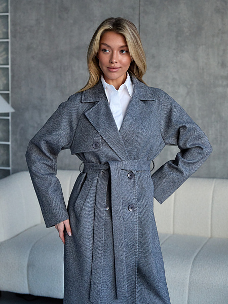 Пальто LAWINTER  модель 84867, цвет Темно-серый