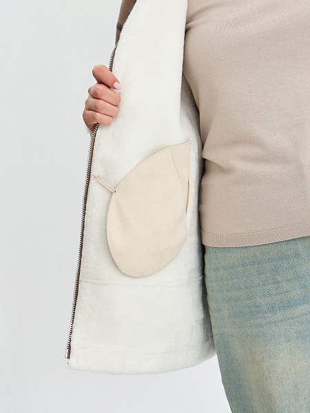 Дубленка LAWINTER  модель 35338, цвет Мокко