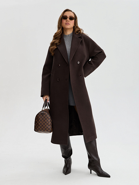 Пальто LAWINTER  модель 83891, цвет Темно-коричневый