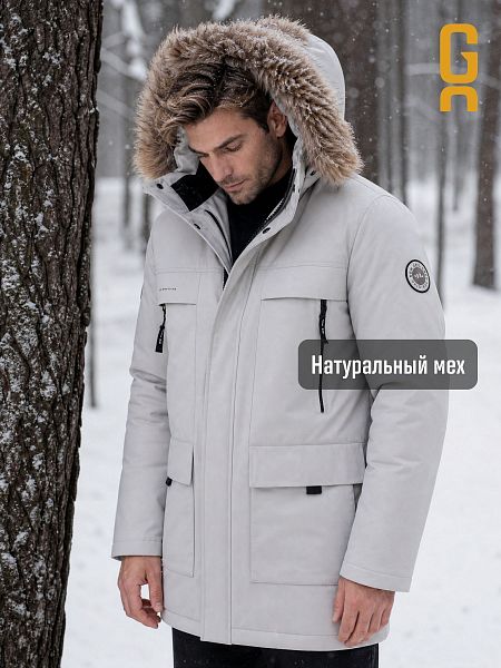 Куртка мужская зимняя GRIZMAN, бежевая, модель 73837